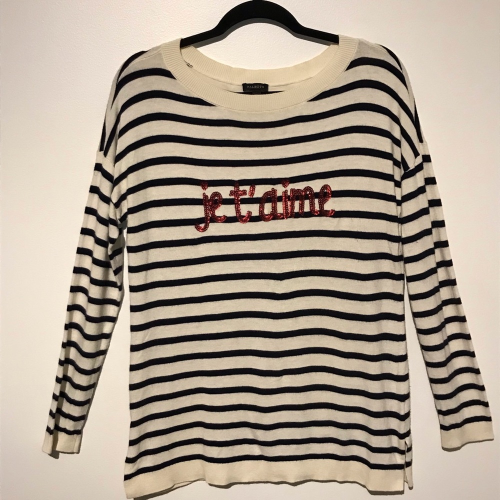 Talbots “Je T’aime” Long Sleeve